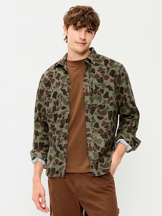 Old Navy Relaxed Long-Sleeve Flannel Pocket Shirt — photo 1