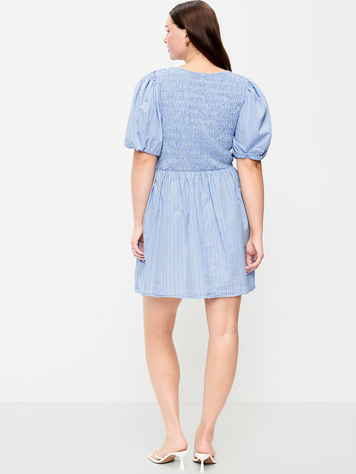 Old Navy Smocked Puff-Sleeve Flare Mini Dress — photo 10