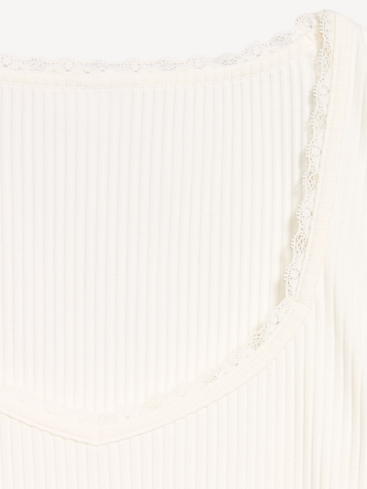 Old Navy Lace-Trim Sweetheart-Neck Ribbed Top — photo 5