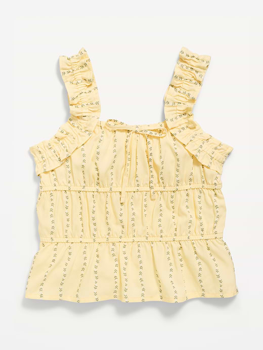 Old Navy Printed Sleeveless Ruffled Top for Girls — photo 3