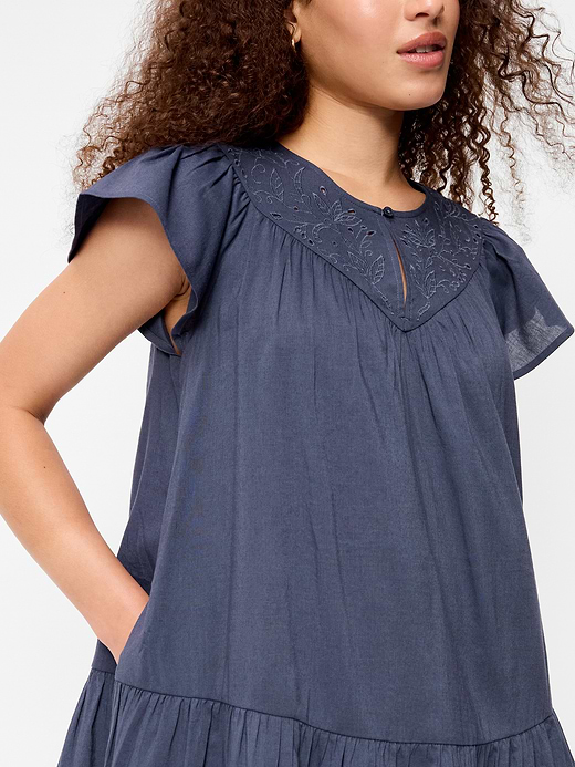 Old Navy Flutter-Sleeve Mini Swing Dress — photo 6