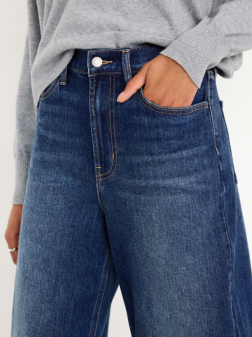 Old Navy High-Waisted Wow Barrel-Leg Ankle Jeans — photo 5