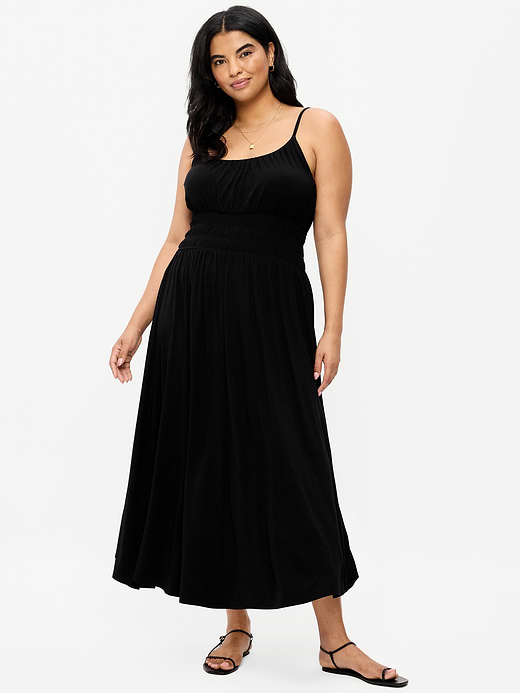 Old Navy Fit & Flare Jersey Smocked-Waist Midi Dress — photo 7