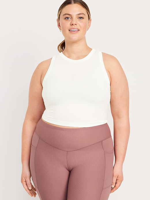 Old Navy Fluid Seamless Fitted Crop Tank Top — photo 8