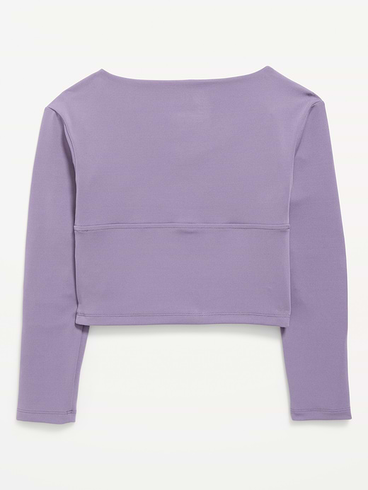Old Navy StudioSmooth Long-Sleeve Wrap-Front Top for Girls — photo 3