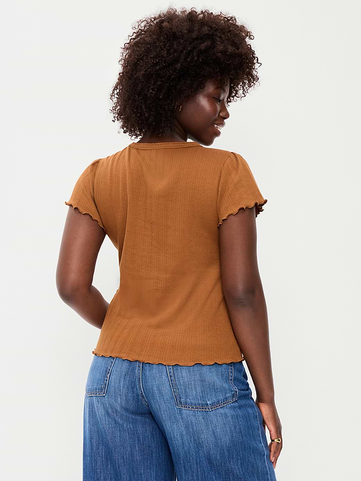Old Navy Lettuce-Edge Pointelle Top — photo 7