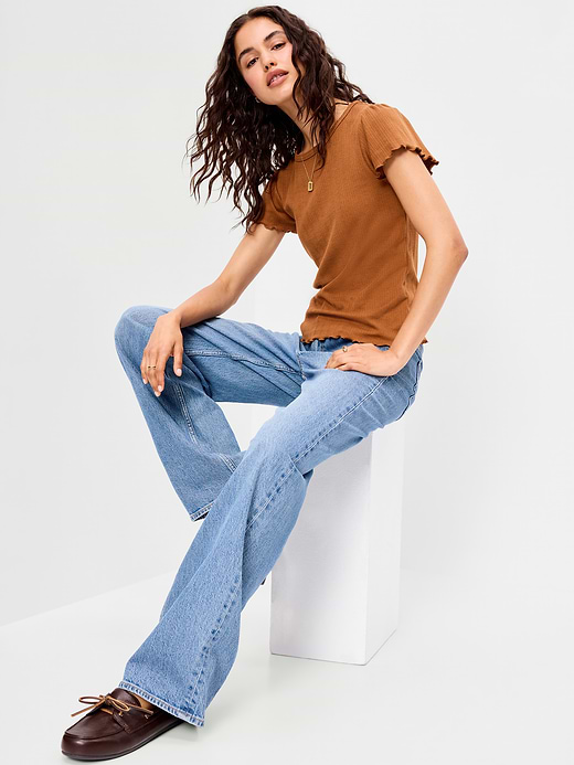 Old Navy Lettuce-Edge Pointelle Top — photo 4
