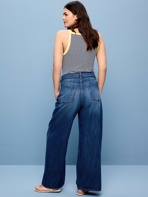 Old Navy High-Waisted Drapey Wide-Leg Jeans — photo 8