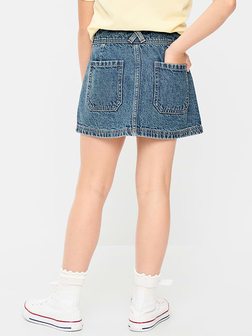 Old Navy Pleated Utility Denim Skirt for Girls — photo 3