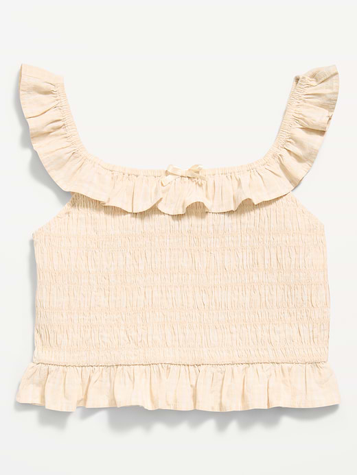 Old Navy Sleeveless Fitted Ruffled Smocked Top for Girls — photo 3