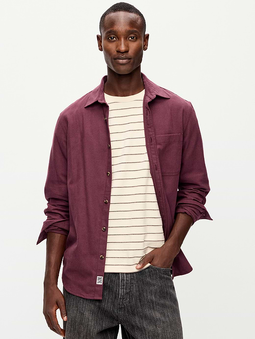 Old Navy Relaxed Long-Sleeve Flannel Pocket Shirt — photo 4