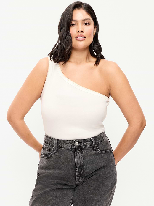 Old Navy Ribbed One-Shoulder Tank Top — photo 7