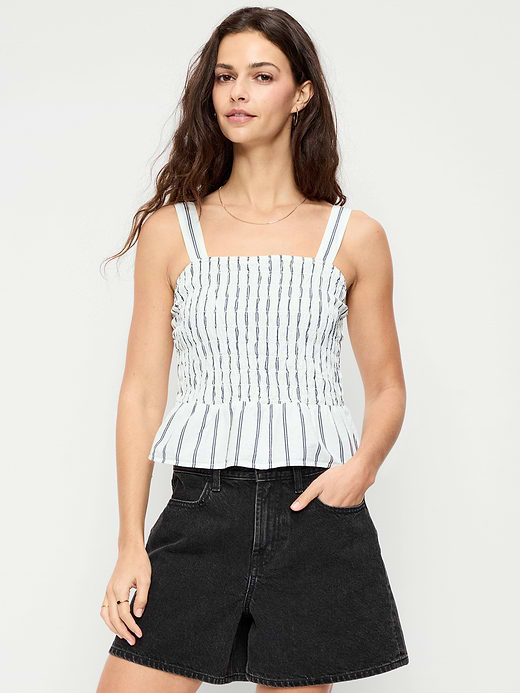 Old Navy Smocked Peplum Tank Top — photo 1