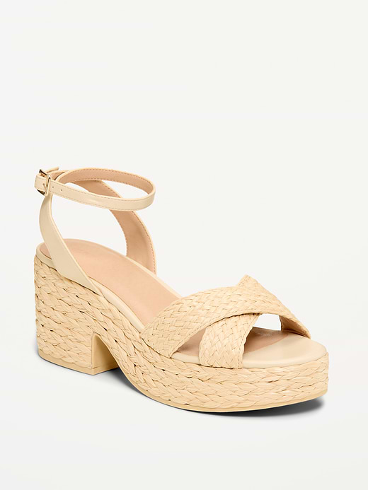 Old Navy Raffia Platform Sandals for Women — photo 1