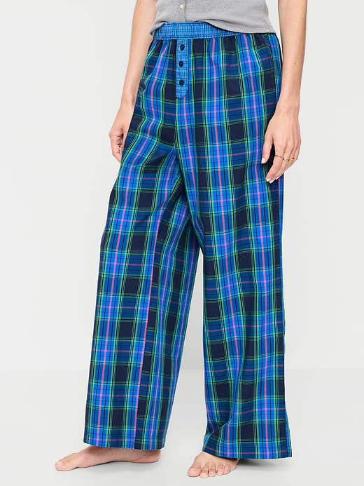 Old Navy Poplin Wide-Leg Pajama Pants — photo 1