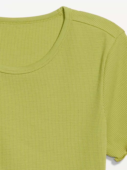 Old Navy Fitted Waffle-Knit Cropped T-Shirt — photo 5