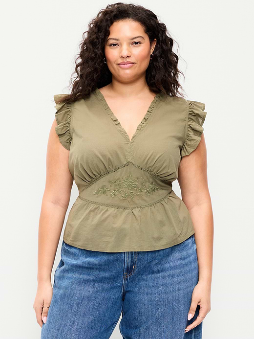 Old Navy Flutter-Sleeve Embroidered Top — photo 8