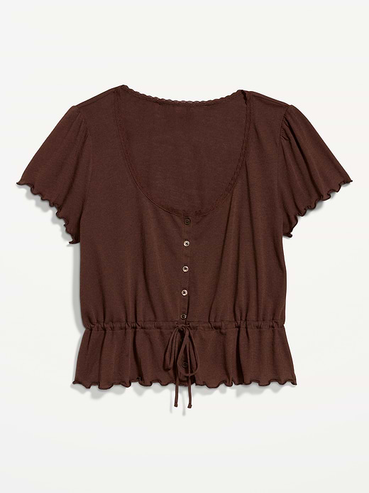 Old Navy Lace-Trim Button-Down Top — photo 5