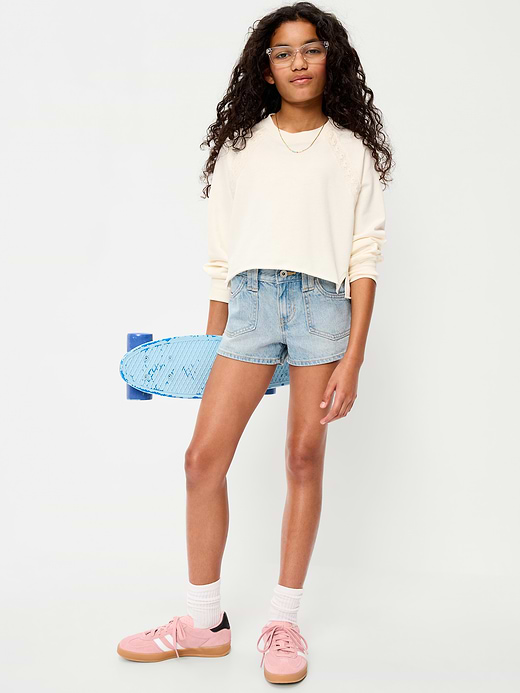 Old Navy Low-Rise Utility Jean Shorts for Girls — photo 10