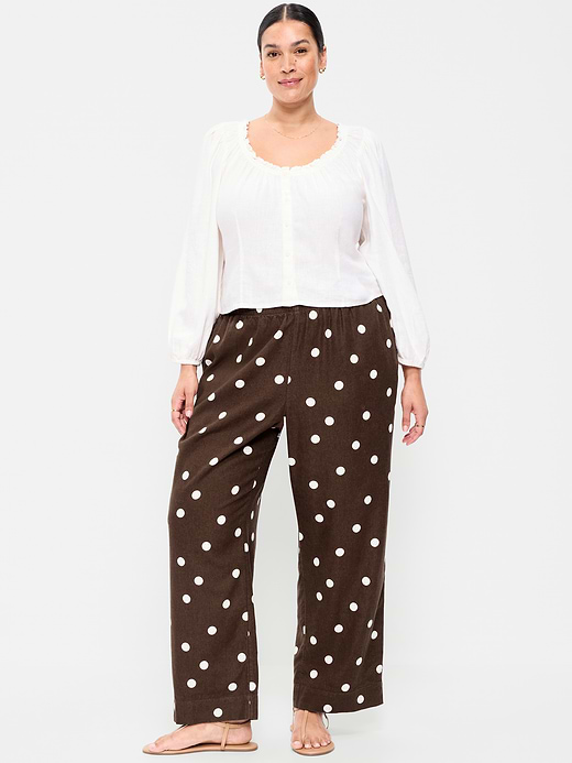 Old Navy High-Waisted Linen-Blend Straight Ankle Pants — photo 8