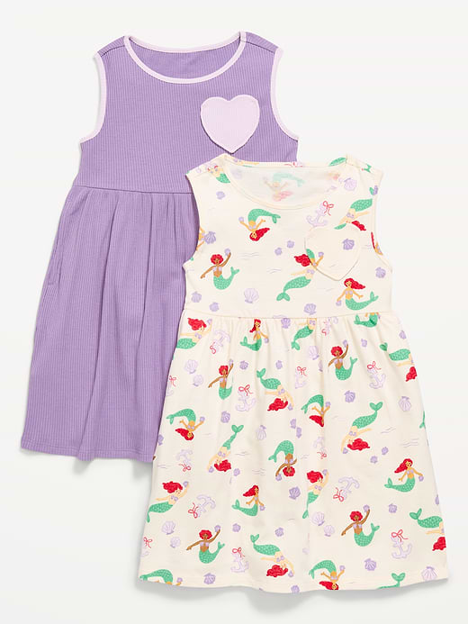 Old Navy Sleeveless Heart-Pocket Dress 2-Pack for Toddler Girls