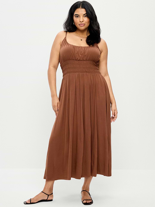Old Navy Fit & Flare Jersey Smocked-Waist Midi Dress — photo 7