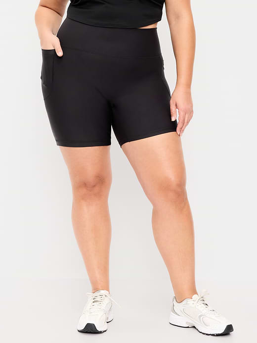 Old Navy Extra-High Waisted PowerSoft Boundless Pocket Biker Shorts-- 6-inch inseam - No Front Seam — photo 7