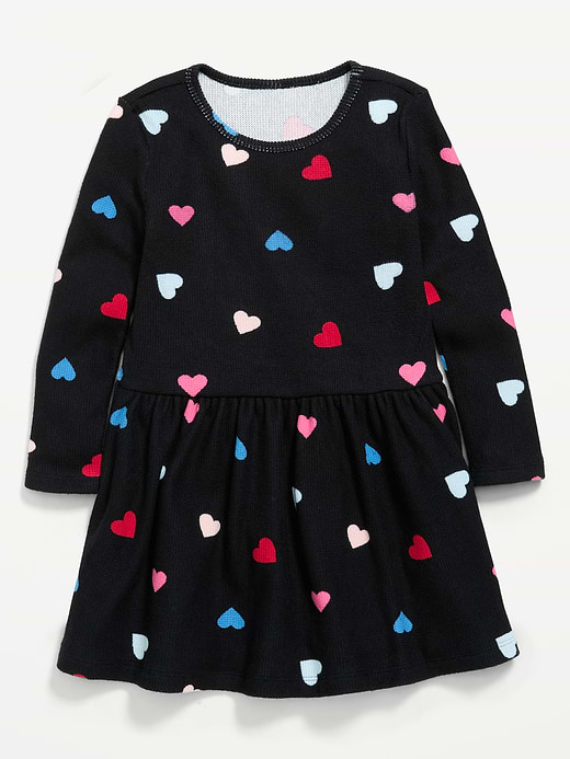 Old Navy Printed Long-Sleeve Drop-Waist Dress for Toddler Girls — photo 1