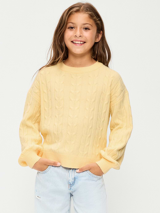 Old Navy Long-Sleeve Cable-Knit Sweater for Girls — photo 1