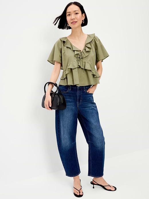 Old Navy Ruffle Tie-Front Top — photo 4