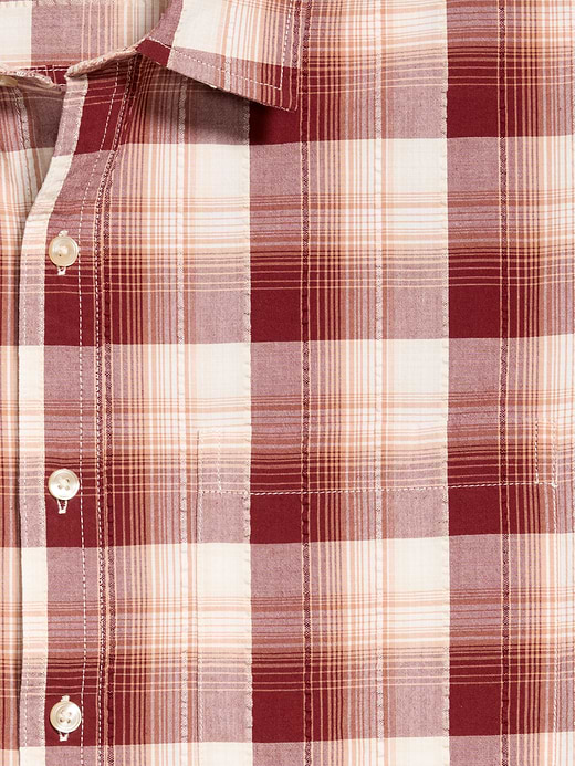 Old Navy Loose Fit Textured Plaid Pocket Shirt — photo 6