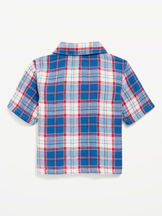 Old Navy Short-Sleeve Double-Weave Cotton Shirt for Toddler Boys — photo 4