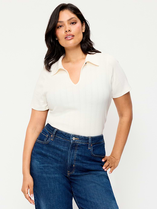 Old Navy Keyhole Polo Top — photo 7
