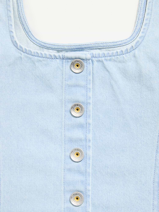 Old Navy Button-Front Denim Tank Top for Girls — photo 5