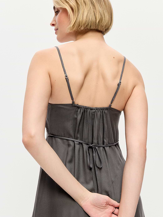 Old Navy Fit & Flare Tie-Back Asymmetrical Midi Dress — photo 6