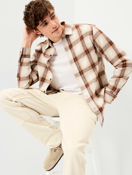 Old Navy Relaxed Long-Sleeve Flannel Pocket Shirt — photo 4