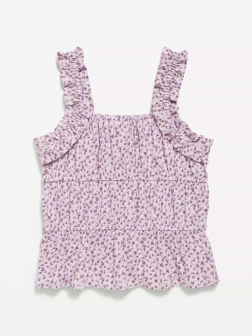 Old Navy Printed Sleeveless Ruffled Top for Girls — photo 4