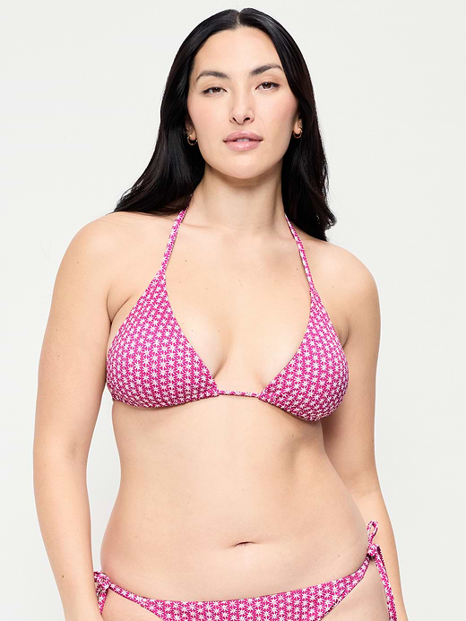 Old Navy Pique Triangle String Bikini Swim Top — photo 5