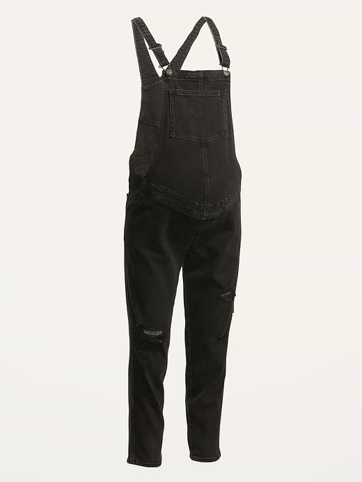 Old Navy Maternity Side-Panel OG Straight Jean Overalls — photo 5