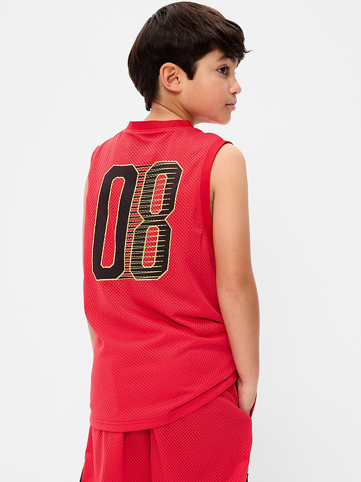 Old Navy Mesh Graphic Basketball Tank Top for Boys — photo 3
