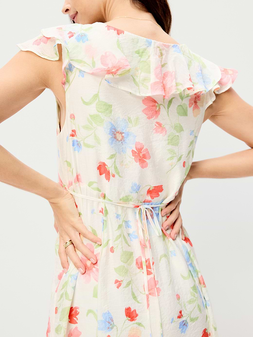 Old Navy Ruffle-Sleeve Fit & Flare Midi Dress — photo 6