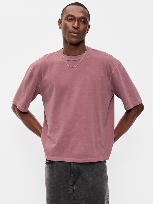 Old Navy Garment-Dyed Heavyweight Cropped T-Shirt — photo 1