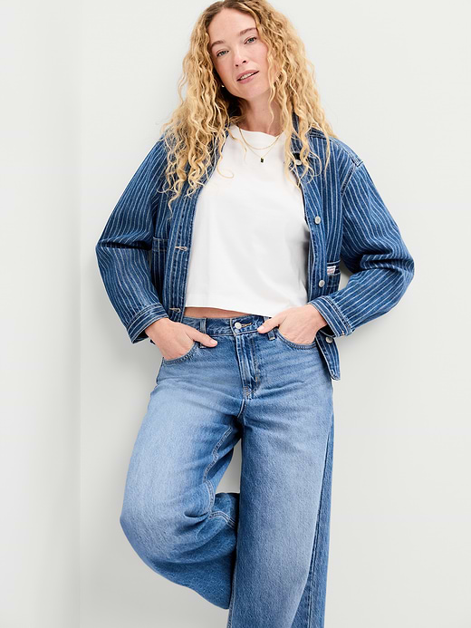 Old Navy Vintage Crew-Neck Oversized Crop T-Shirt — photo 4