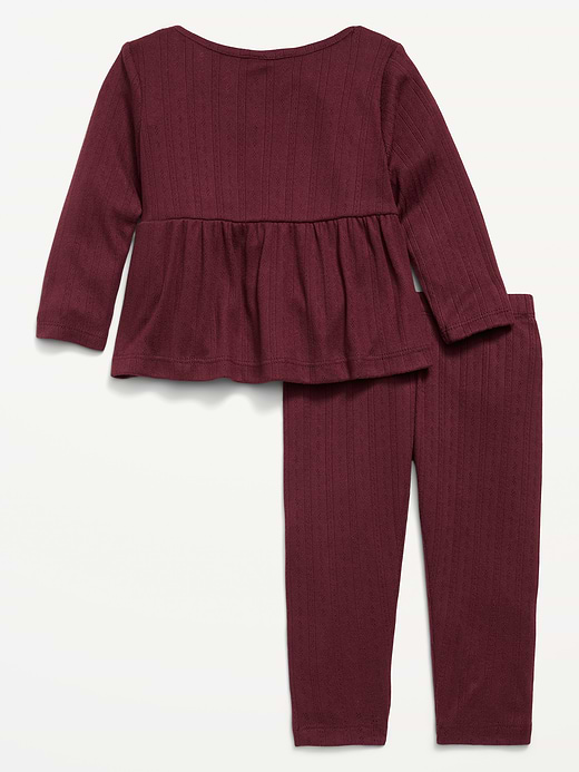Old Navy Long-Sleeve Pointelle-Knit Top and Pants Set for Baby — photo 3