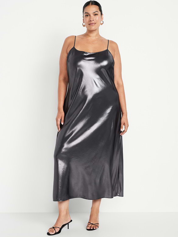 Old Navy Shine Satin Maxi Dress — photo 9
