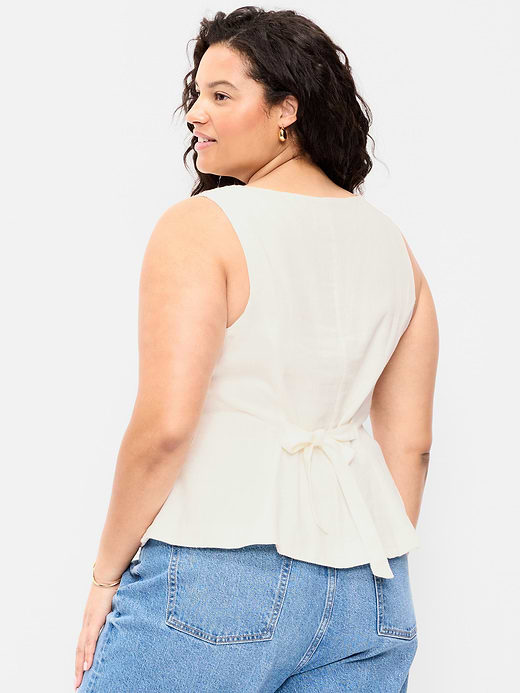 Old Navy Button-Down Linen Blend Top — photo 9