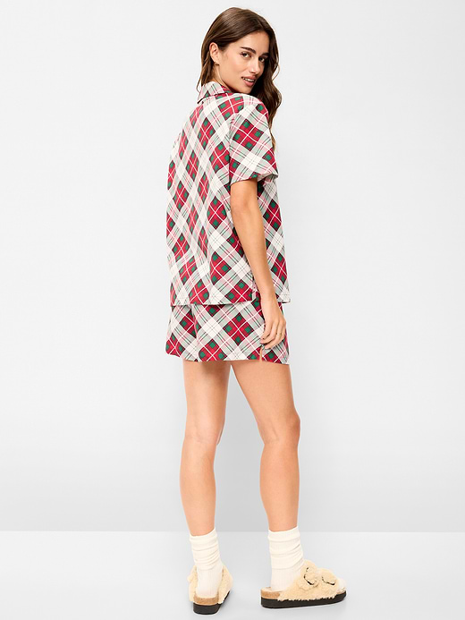 Old Navy Flannel Pajama Short Set for Women — photo 3