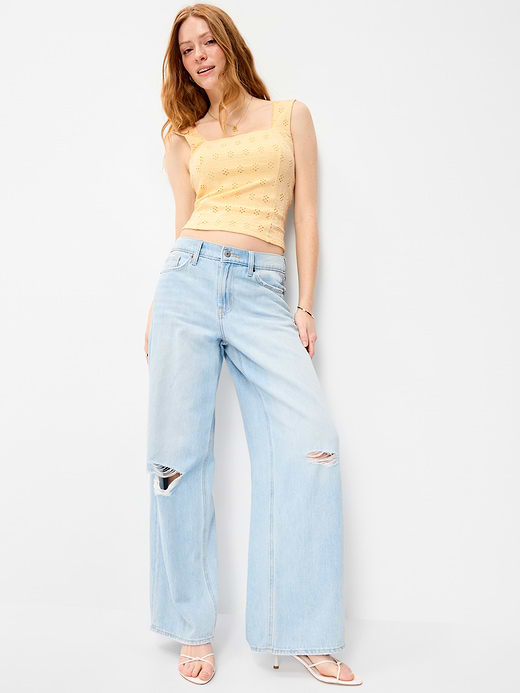 Old Navy Seamed-Bodice Eyelet Tank Top — photo 4