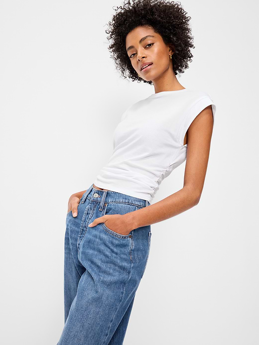 Old Navy Cap-Sleeve Cinch-Waist Top — photo 4
