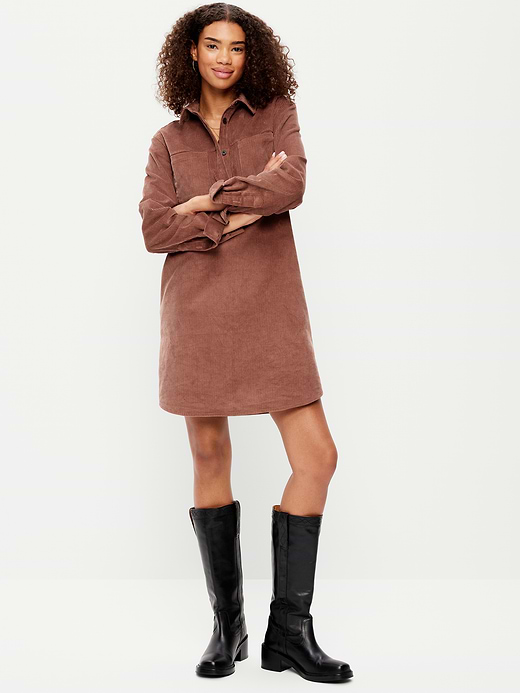 Old Navy Long-Sleeve Button-Down Mini Shirt Dress — photo 10